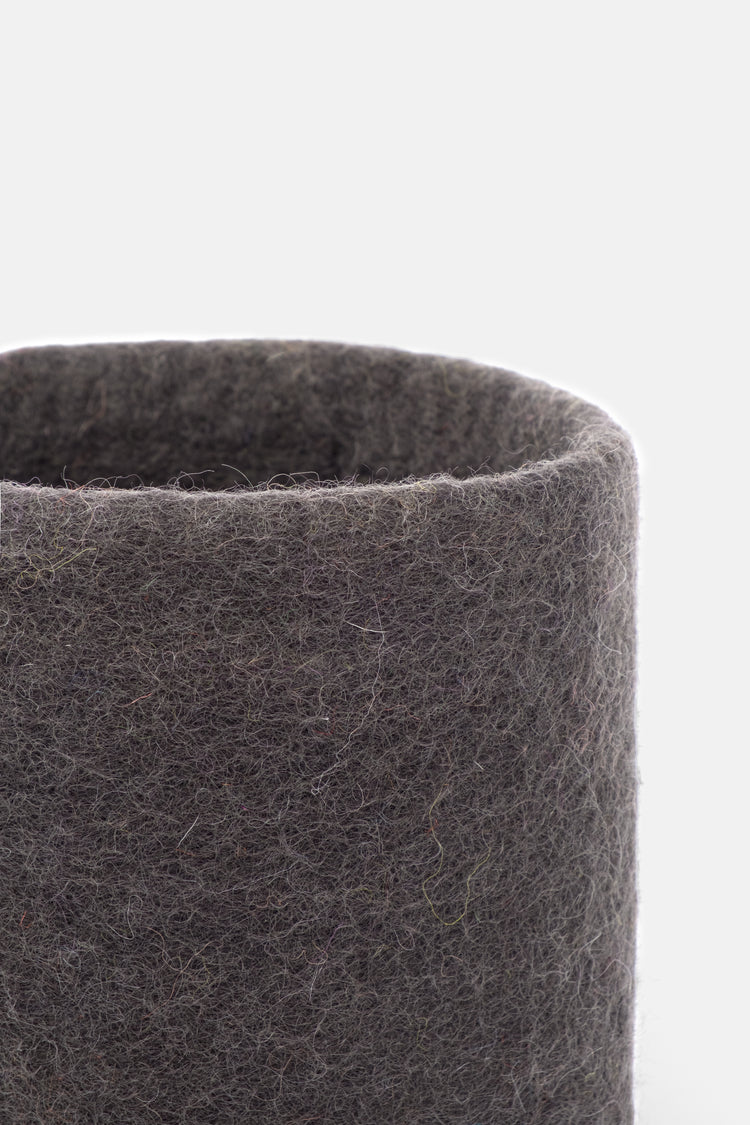Red felt basket