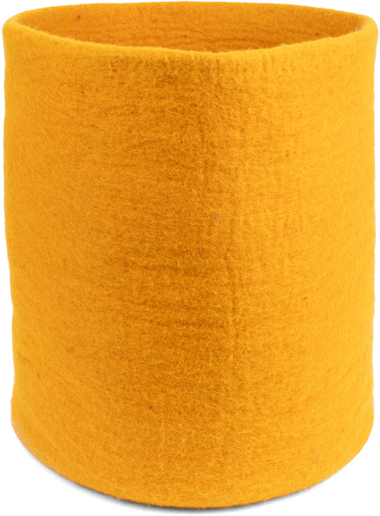 Yellow felt basket