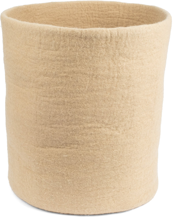 Felt basket beige